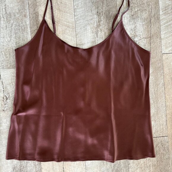 La Perla - Chocolate Brown 100% Silk Cami - Size LG - NWT - Picture 1 of 7